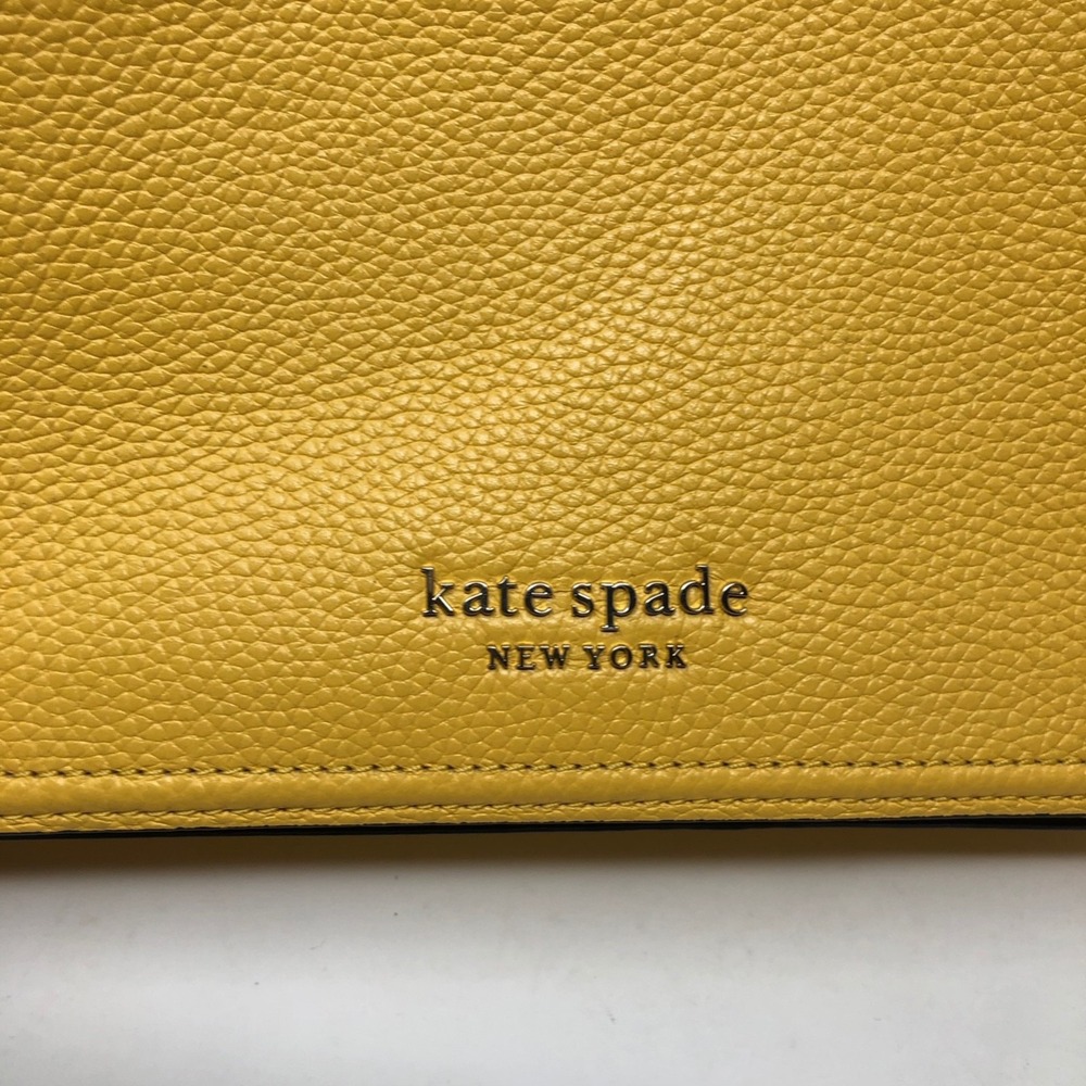 Kate Spade Hudson Medium Convertible Crossbody Purse Womens Small Yellow Leather - Picture 4 of 15